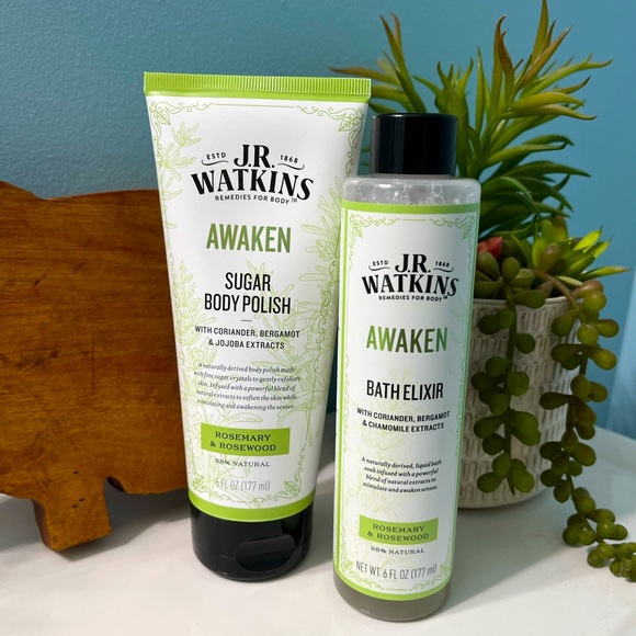 New JR Watkins Natural Awaken Body Care Set - Picture 1 of 5